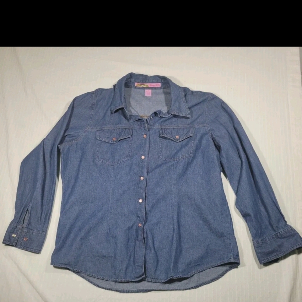Me and You Jean Long Sleeve Top Size 1X